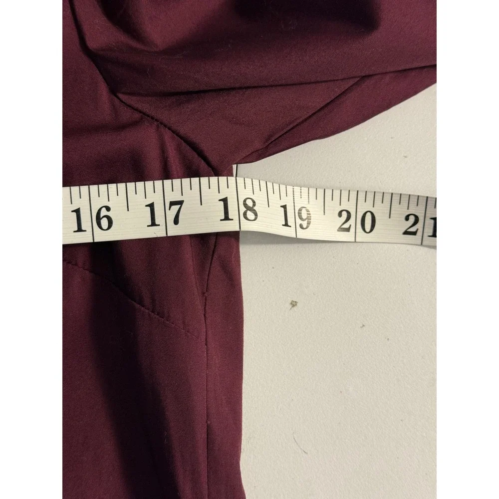 Madewell V-Neck Button-Front Top Dark Pomegranate Burgundy NY535 XS NEW